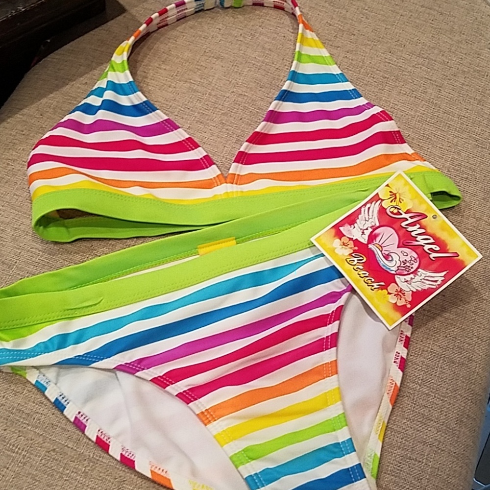 NWT Angel Beach Girls Bikini Size 14/16